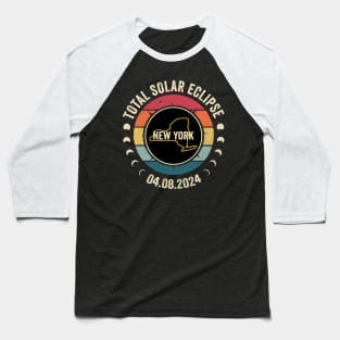 New York Total Solar Eclipse 2024 American Totality April 8 Baseball T-Shirt